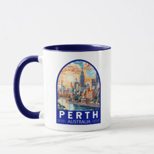 Perth Australien Reise Kunst Vintage Tasse