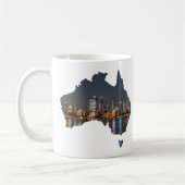 Perth, Australien, Skyline nach Nacht Reflexionen Kaffeetasse (Links)