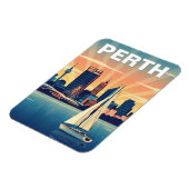Perth Australien Skyline Reise Magnet (Linke Seite)