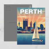 Perth Australien Skyline Reise Postkarte (Vorne/Hinten)