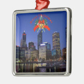 Perth, Australien Stadtbild Foto Ornament Aus Metall (Links)