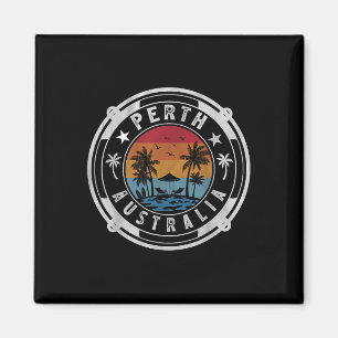 Perth Australien Strand Sommerurlaub Vintage Sonne Magnet