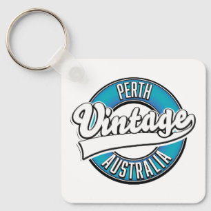 Perth Australien Vintage-Logo Schlüsselanhänger