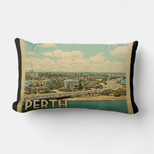 Perth Australien Vintage Reise Lendenkissen