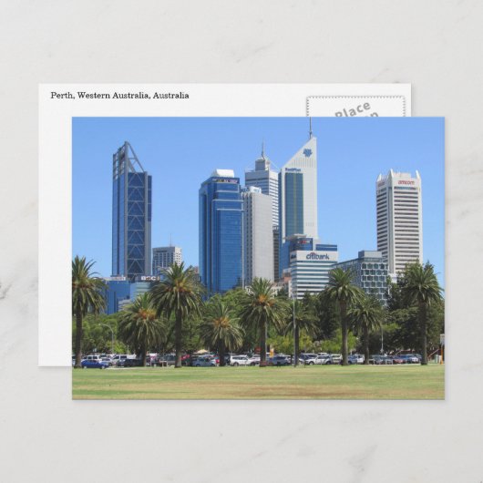Perth City Gebäude Postkarte (Vorne/Hinten)