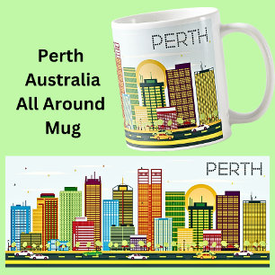 PERTH City Illustration Kaffeetasse