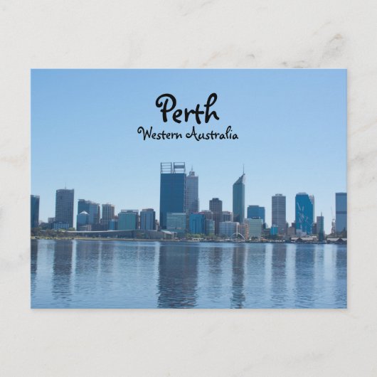 Perth City Skyline at Daytime Postkarte (Vorderseite)