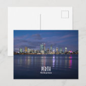 Perth City Skyline Postkarte (Vorne/Hinten)