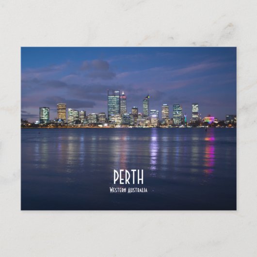 Perth City Skyline Postkarte (Vorderseite)