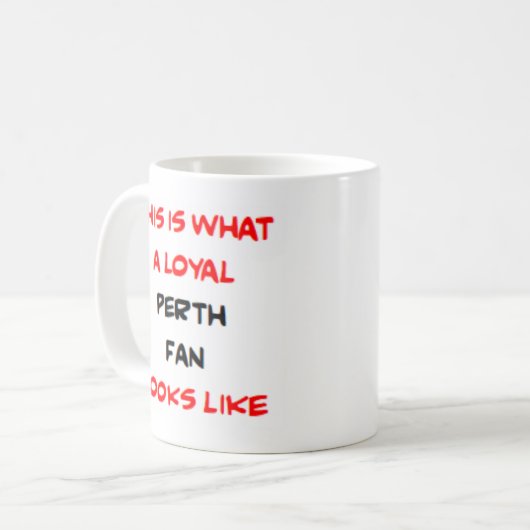 perth fan, loyal kaffeetasse (Vorderseite Links)