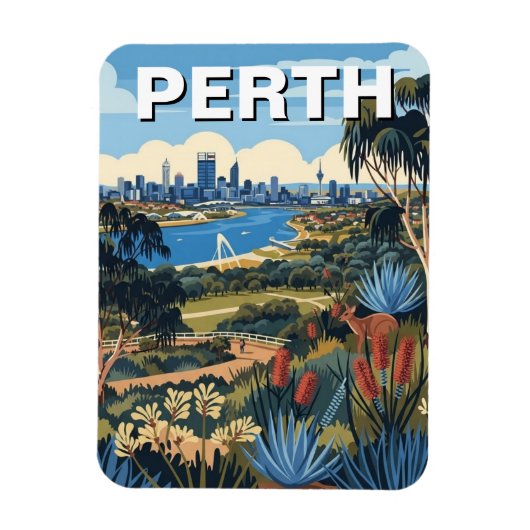 Perth Kings Park Reise Magnet (Vertikal)