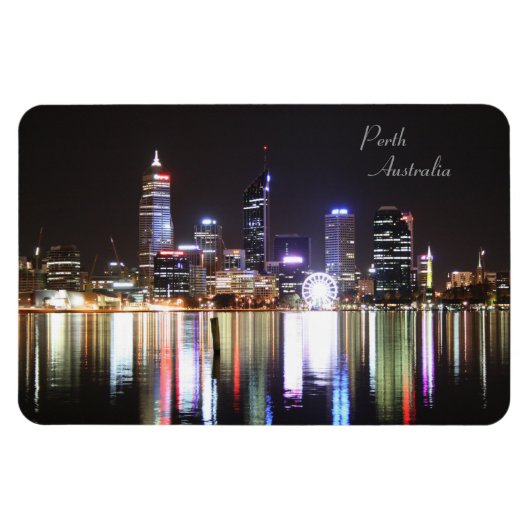 Perth Night Skyline, Australien - Magnet (Horizontal)
