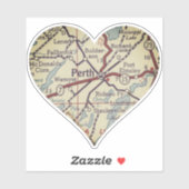 Perth Ontario Vintag Map Aufkleber (Blatt)