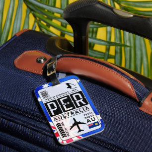 Perth PER Airport Code Gepäckmarke Gepäckanhänger