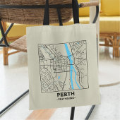 Perth, Schottland Stadtplan-Tasche Tragetasche
