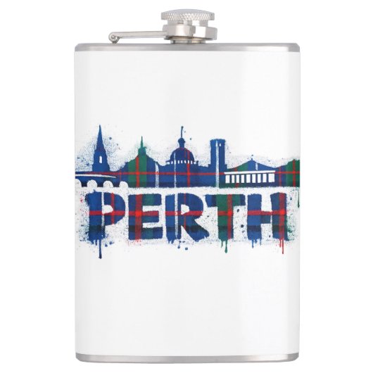 Perth Schottland Tartan Tasse Schottisch  Flachmann (Vorderseite)