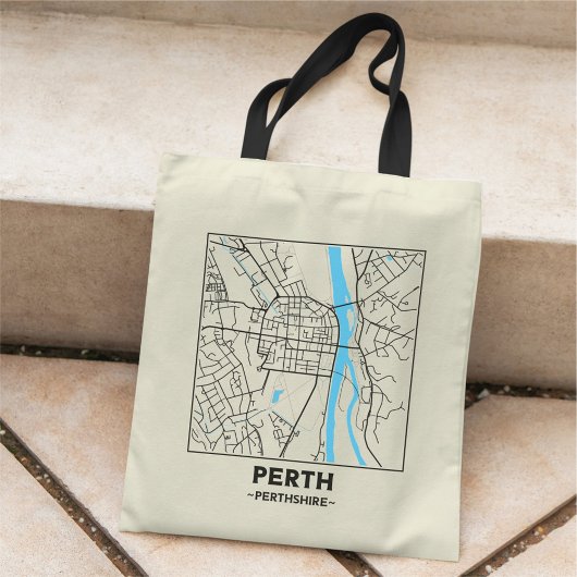 Perth, Scotland City Map Tote Ba Tragetasche