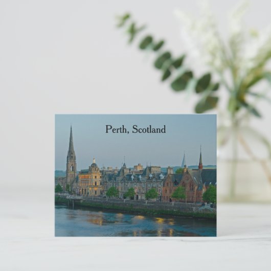Perth Scotland Night Scene Postcard Postkarte (Stehend Vorderseite)