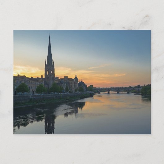 Perth Scotland Sunset Postcard Postkarte (Vorderseite)