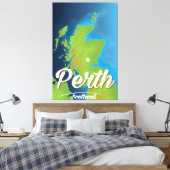 Perth Scotland Travel Poster Leinwanddruck (Insitu (Schlafzimmer))