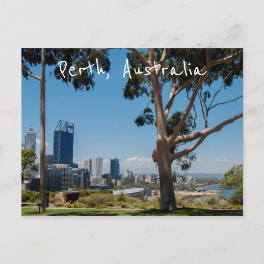Perth Skyline aus dem wunderschönen Königspark Postkarte (Vorderseite)