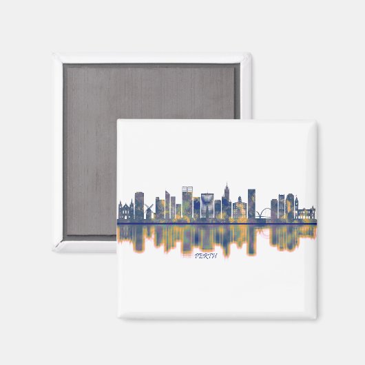 Perth Skyline Magnet (Vorderseite/Rückseite)