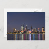 Perth-Stadt-Skylinepostkarte Postkarte (Vorne/Hinten)