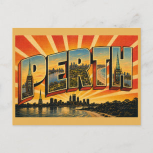 Perth Westaustralien Riverside City Kunst Postkarte