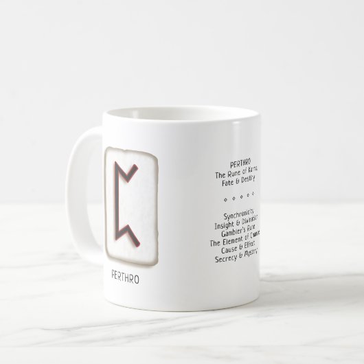 Perthro RuneStone-Tasse Kaffeetasse (Vorderseite Links)