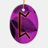 Perthro Viking Rune Weihnachten Ornament - Karma! (Vorne)