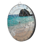 Pertty Strand Türkis-Ozean Dartscheibe (Vorderseite rechts)