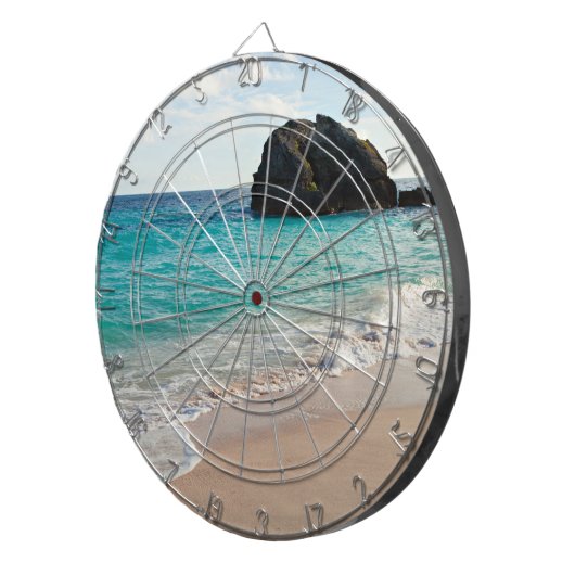 Pertty Strand Türkis-Ozean Dartscheibe (Vorderseite rechts)