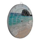 Pertty Strand Türkis-Ozean Dartscheibe (Vorderseite Links)