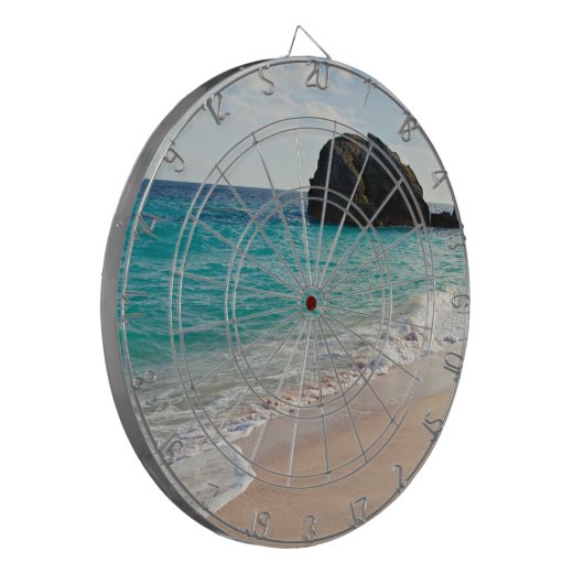 Pertty Strand Türkis-Ozean Dartscheibe (Vorderseite Links)