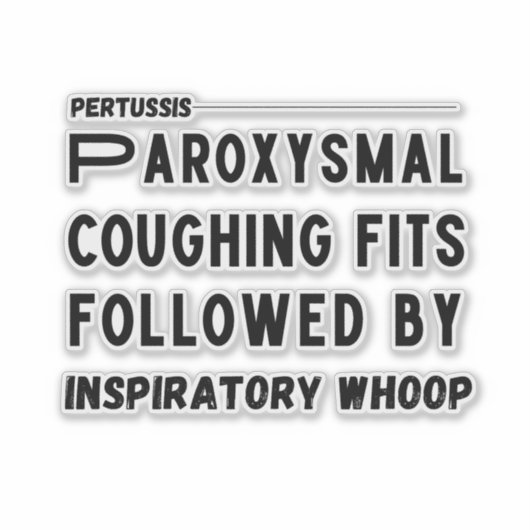 Pertussis Hallmark - Husten Aufkleber (Vorderseite)