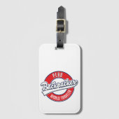 Peru Backpacker World Traveller Logo. Gepäckanhänger (Vorderseite Vertikal)