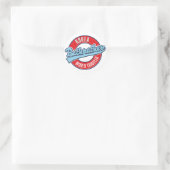 Peru Backpacker World Traveller Logo. Klassisch ru Runder Aufkleber (Tasche)