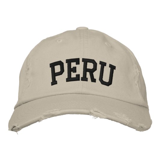 Peru bestickter Hut (Vorderseite)