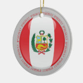 Peru-Blasen-Flagge Keramik Ornament (Links)