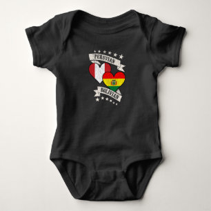 Peru Bolivien Herzflags Peru Bolivien Baby Strampler