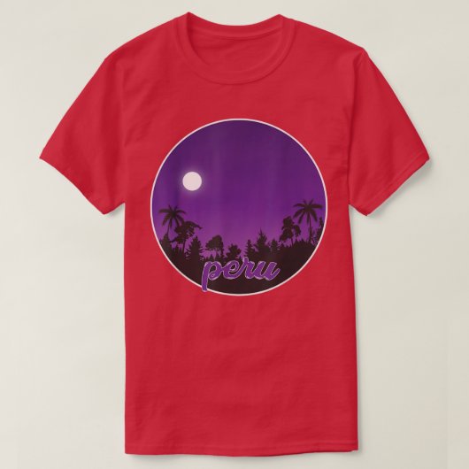 peru By night with Palms T-Shirt (Design vorne)