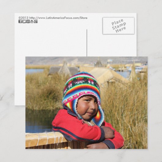 Peru Child - Boy Postkarte (Vorne/Hinten)