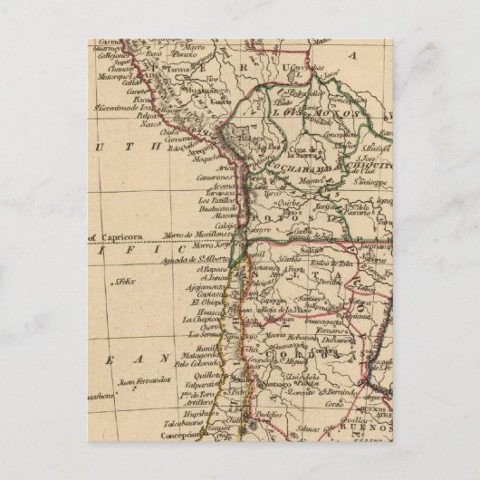Peru, Chili, La Plata Postkarte (Vorderseite)