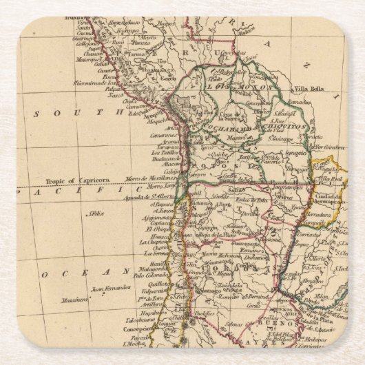 Peru, Chili, La Plata Rechteckiger Pappuntersetzer (Vorderseite)