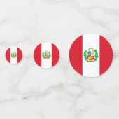 Peru Confetti, Party, peruanische Flagge Konfetti (Rückseiten)
