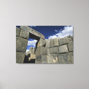 Peru, Cuzco, Festung Sacsayhuaman, gutes Beispiel Leinwanddruck