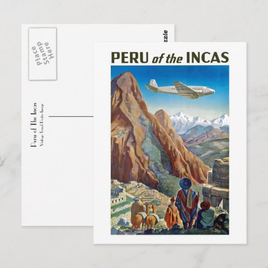 Peru der Inkas Postkarte (Vorne/Hinten)
