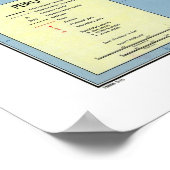 Peru Detaillierte Karte 1970 Poster (Ecke)