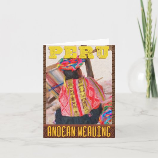 Peru: Die Kunst von spinnendem Andennotecard Karte (Vorderseite)