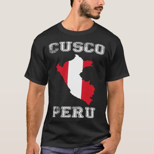 Peru Distressed Flag Cusco Pride T-Shirt (Vorderseite)